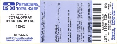 Image Of Citalopram 10 mg Package Label (Citalopram 10mg Package Label)